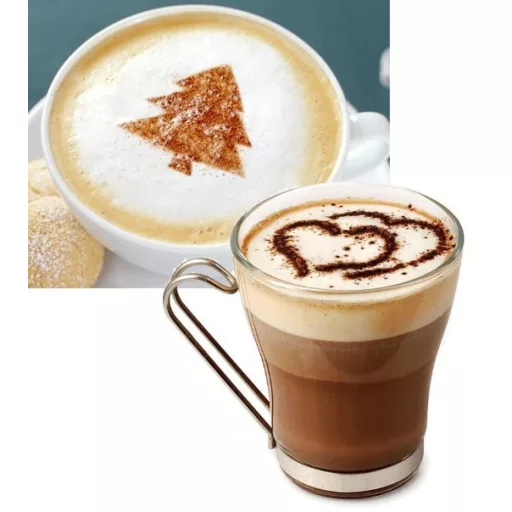 Latte art barista sablon, kávé díszítő sablon