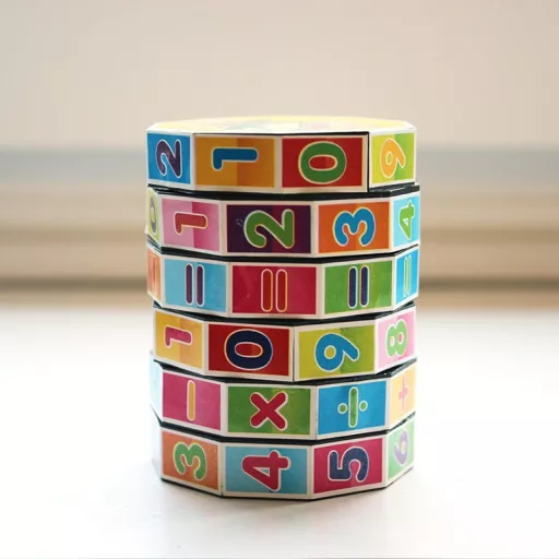 Matematikai játék, oktatójáték, tanulást segítő henger
