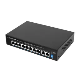   Esperanza 8 portos PoE Ethernet kapcsoló + 2 Uplink port, 10/100 sebességgel, Spotter funkcióval - ENS106