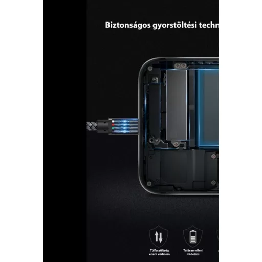 Extra strapabíró 1 méteres Lightning Iphone gyorstöltő és USB adatkábel