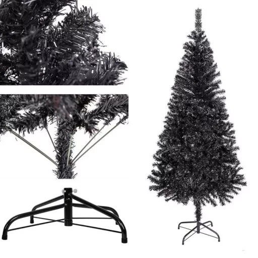 Fekete műfenyő, 120cm 230ág