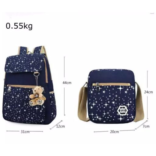 Csillagos iskolatáska szett