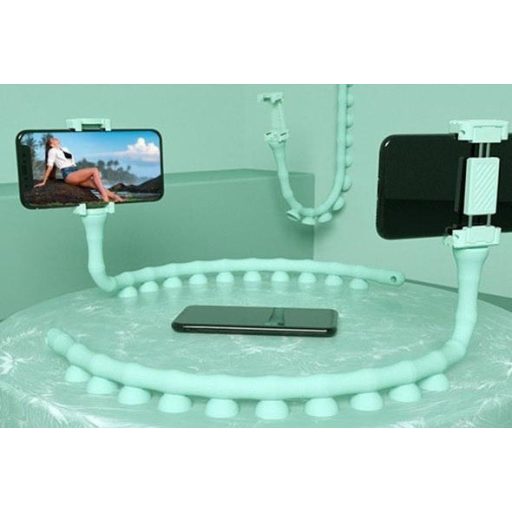 Tapadókorongos, flexibilis kukac telefontartó