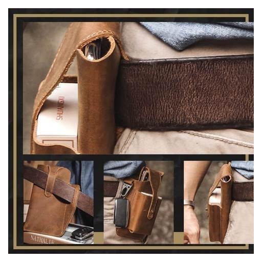 Retro bőr övtáska, férfi táska