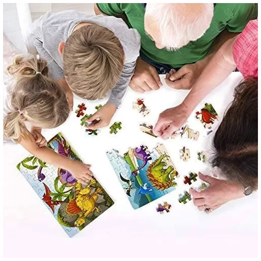Dinós puzzle tojásban