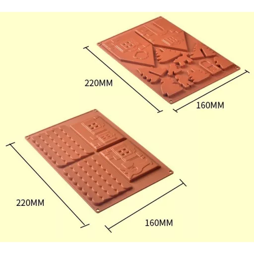 Szilikon mézeskalács ház forma