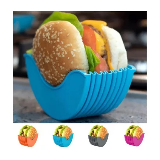 Szilikon hamburger tartó