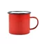 Zománcozott bögre 8 cm 360 ml piros-fehér