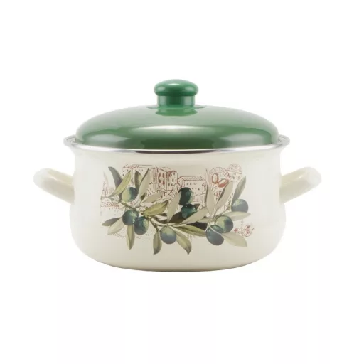 Oliva Zománcozott lábas 22 cm+fedő