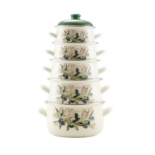 Oliva Zománcozott lábas 22 cm+fedő