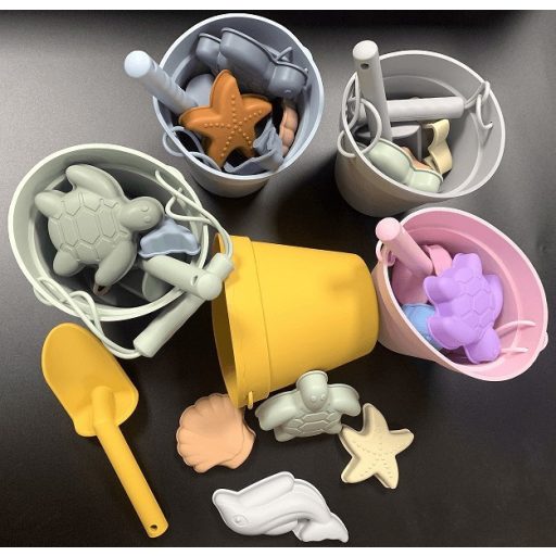 Színes szilikon homokozó szett