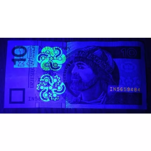 Elemes kézi bankjegyvizsgáló (UV és zseblámpa)