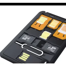   5 az 1-ben mini SIM kártya átalakító adapter készlet, micro SD-kártyaolvasó