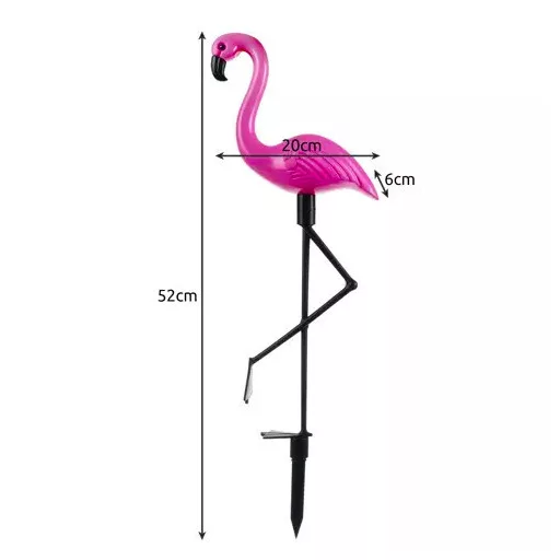 Napelemes Flamingó kertilámpa (3 db)