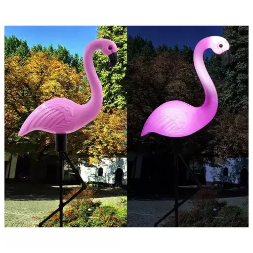 Napelemes Flamingó kertilámpa (3 db)