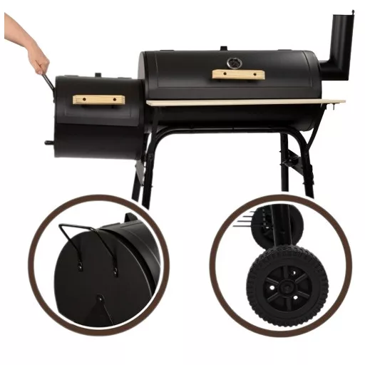 AKTIVE BBQ Faszenes grillsütő kerekekkel