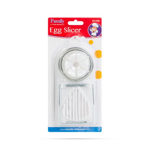 Family Tojásszeletelő - műanyag / rozsdamentes acél - 19 x 8 cm