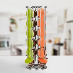   Bewello Fém kávékapszula tartó - 24 db Dolce Gusto kapszulához - króm
