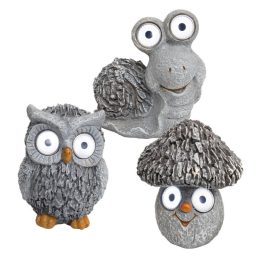   Home MX 639 3 db napelemes kerti lámpa, gomba / bagoly / csiga,  fehér LED, automatikus, akkumulátoros