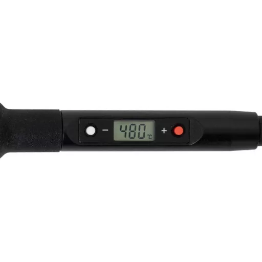 Home FPL 80W hőfokszabályozós, digitális forrasztópáka, LCD digitális kijelző, szabályozható hőmérséklet (180-480 °C), 230 V~ / 