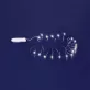   Home MLF 26/WH micro LED-es fényfüzér, 2 m / 20 db hidegfehér micro LED, állófényű, átlátszó vezeték, időzíthető, gombelemes, la