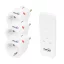Home TH2313 távirányítható mini hálózati aljzat szett, 2300 W, 3 aljzat + 1 távirányító, 40m hatótáv