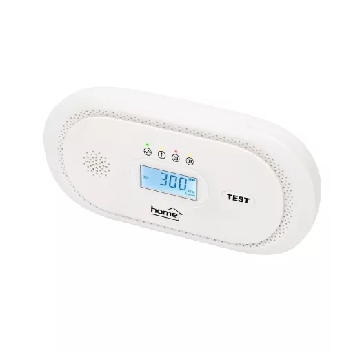 HOME CO10LCD szén-monoxid vészjelző, LCD kijelző , elemes, 2 év elem élettartam, 10 év érzékelő élettartam