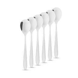   Rozsdamentes acél kávéskanál / desszertes kanál - 137 x 30 mm - 6 db / csomag