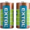 EXTOL ENERGY elem klt. 2 db, alkáli, 1,5V, méret: C (LR14); hosszú élettartam, bliszteren