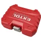   EXTOL PREMIUM csavarkiszedő klt. TWIST; 3/8' befogás, 9db fej: 10, 11, 12, 13, 14, 15, 16, 17, 19mm, 1 db kiütőrúd, CrMo, műanya