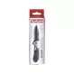   FORTUM zsebkés, rozsdamentes fekete pengével, teljes/összecsukott hossz:207/120mm, ALU/műa. nyél, övre akasztható, rögzítővel