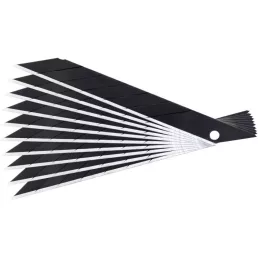   FORTUM pótpenge 10 db, fekete, tripla vágóéllel; 9×100×0,7mm, SK2 acél, HRC > 67, lézeres élezés