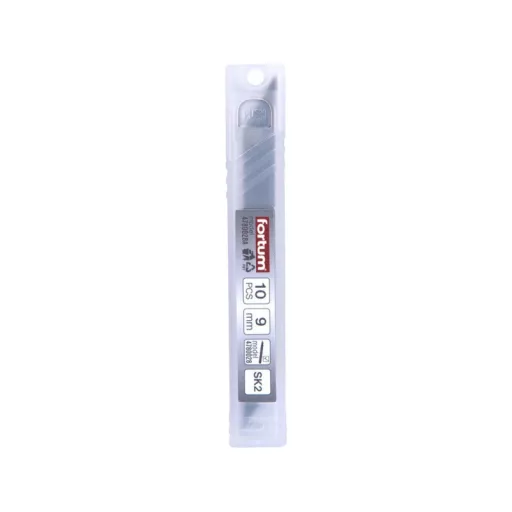 FORTUM pótpenge 10 db, fekete, tripla vágóéllel; 9×100×0,7mm, SK2 acél, HRC > 67, lézeres élezés
