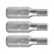 FORTUM behajtóhegy HEX, 3 db, S2 acél; H 4×25mm, bliszteren