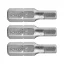 FORTUM behajtóhegy HEX, 3 db, S2 acél; H 4×25mm, bliszteren