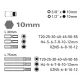   EXTOL PREMIUM BIT klt. 40 db HEX-TORX-XZN, 10mm, adapter 3/8' és 1/2', CrV, műanyag dobozban