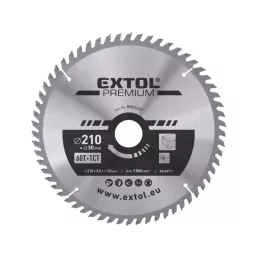  EXTOL PREMIUM körfűrészlap, keményfémlapkás, 160×30mm(lyuk átm), T24; 2,8mm lapkaszélesség, max. 9000 ford/perc
