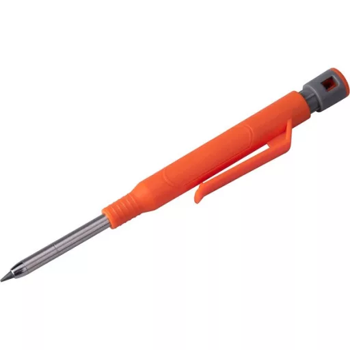 EXTOL PREMIUM tölthető ácsceruza 2,8 mm HB, kupak klipsszel, 6 db 120 mm pótheggyel, hegyezővel