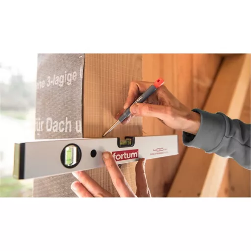 EXTOL PREMIUM tölthető ácsceruza 2,8 mm HB, kupak klipsszel, 6 db 120 mm pótheggyel, hegyezővel