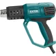   EXTOL INDUSTRIAL hőlégfúvó, 2000W két fokozatú, 1000W/2000W, 50/650°C, 250/500 L/perc, kofferban, tartozékokkal