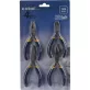   EXTOL CRAFT mini fogó klt. 4db-os, dupla műanyag nyéllel; kombinált, oldalcsípő, hosszú csőrű, rádiós ,125mm