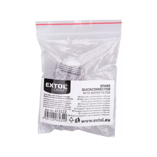 EXTOL CRAFT gyorscsatlakozó vízszűrővel a 413103 és 8895200 magasnyomású mosókhoz
