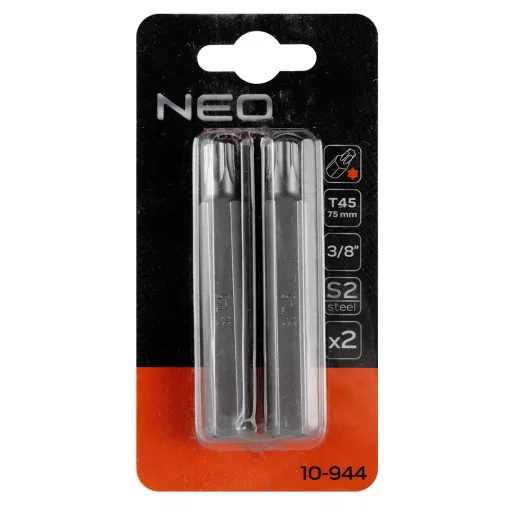 NEO TOOLS Torx bit, 3/8", T45x75mm, S2, 2db 10-944