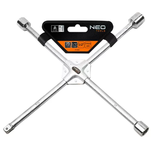 NEO TOOLS Kereszt kerékkulcs 17/19/22/1/2" 25 év garanciával 11-100