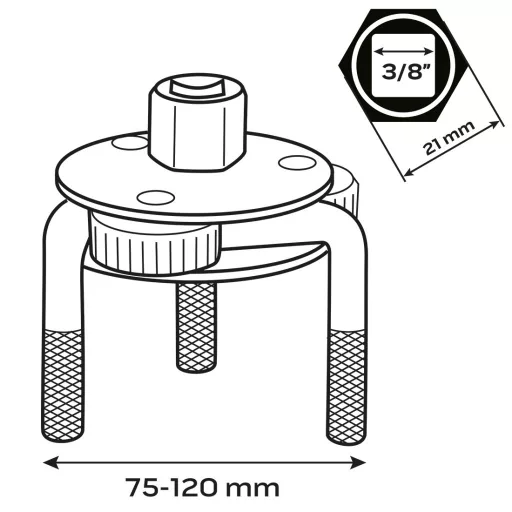 NEO TOOLS Olajszűrő leszedő kulcs (64-120mm) 11-238