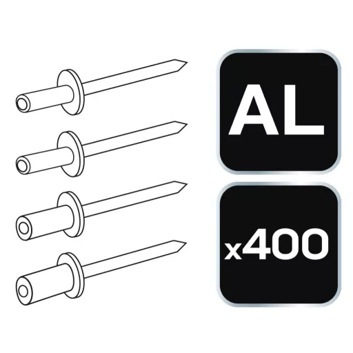 NEO TOOLS Alu popszegecs készlet, 400db 11-970