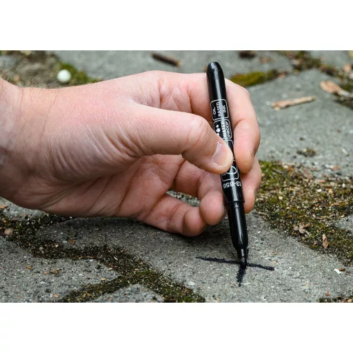 NEO TOOLS 4db jelölőfilc, vízálló olajalapú festékkel, használat előtt felrázandó, fekete, normál hegyű 13-856