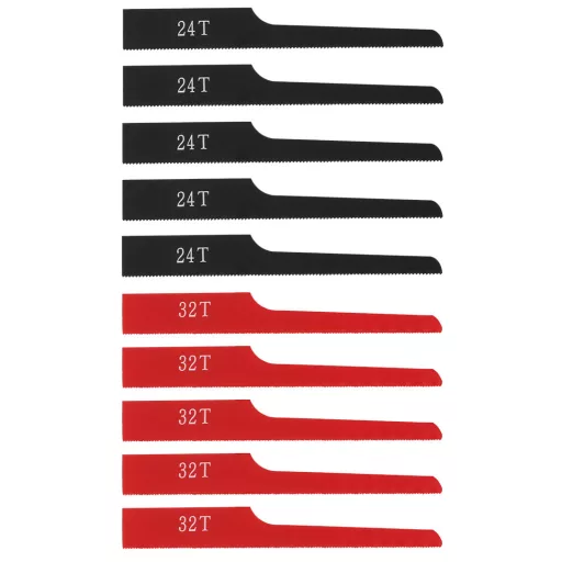NEO TOOLS Fűrészlap készlet 14-034 pneumatikus orrfűrészhez, 24 és 32 fogú lapok, 10db 14-034-401
