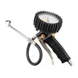   NEO TOOLS Pneumatikus kerékfúvó pisztoly, nyomásmérővel 80mm, dupla teherautó kerekekhez 14-716