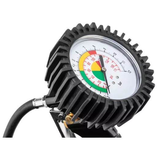 NEO TOOLS Pneumatikus kerékfúvó pisztoly, nyomásmérővel 80mm, dupla teherautó kerekekhez 14-716